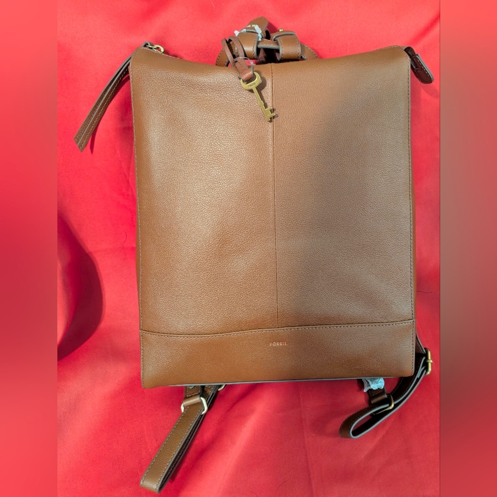 NWT Fossil Elina Backpack - Large Brown/Tan